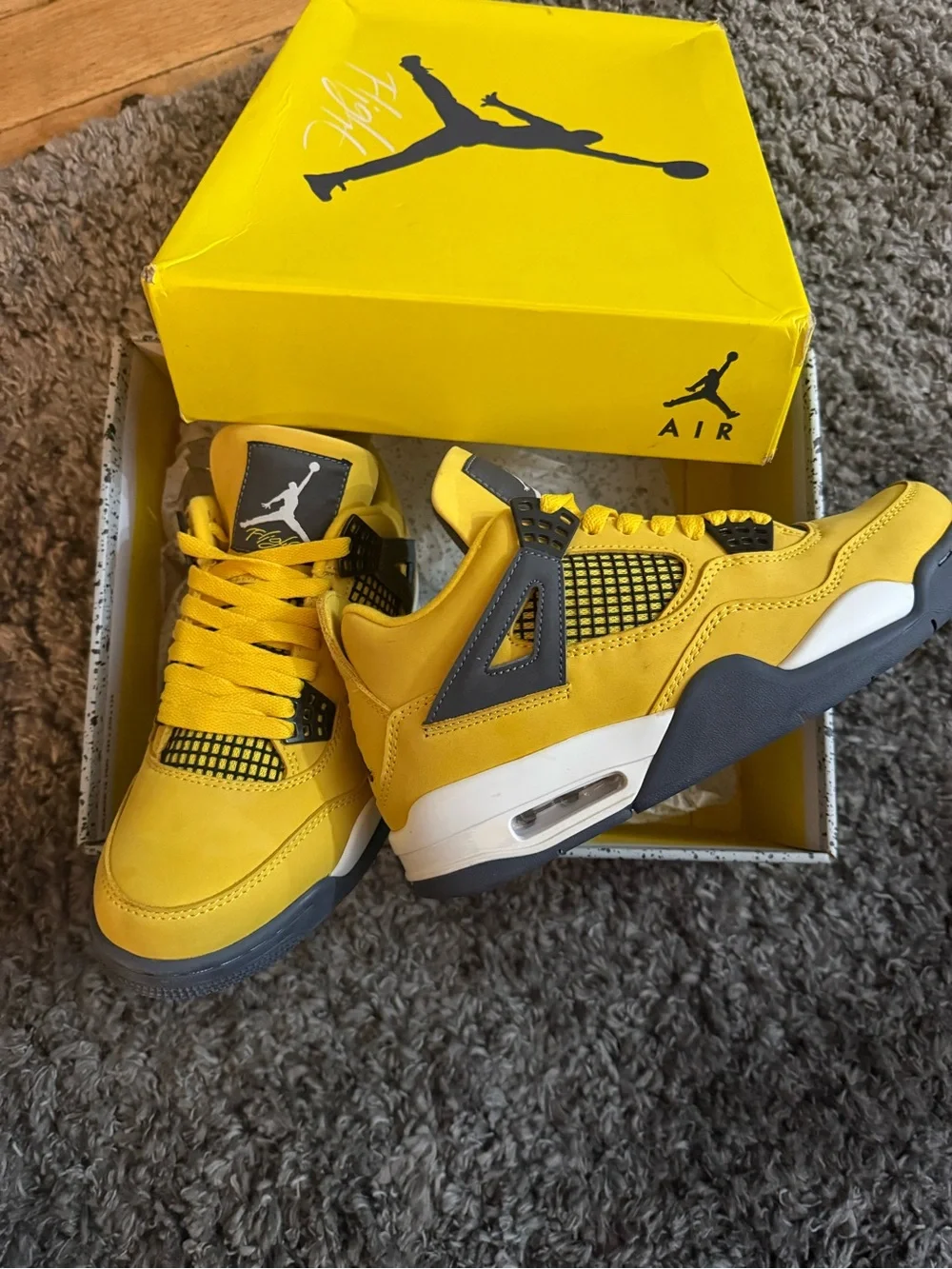 Jordan Kids' Yellow and Black Retro Sneakers